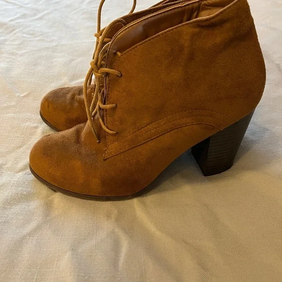 Charlotte Russe Suade Lace-Up Booties - Picture 3 of 7